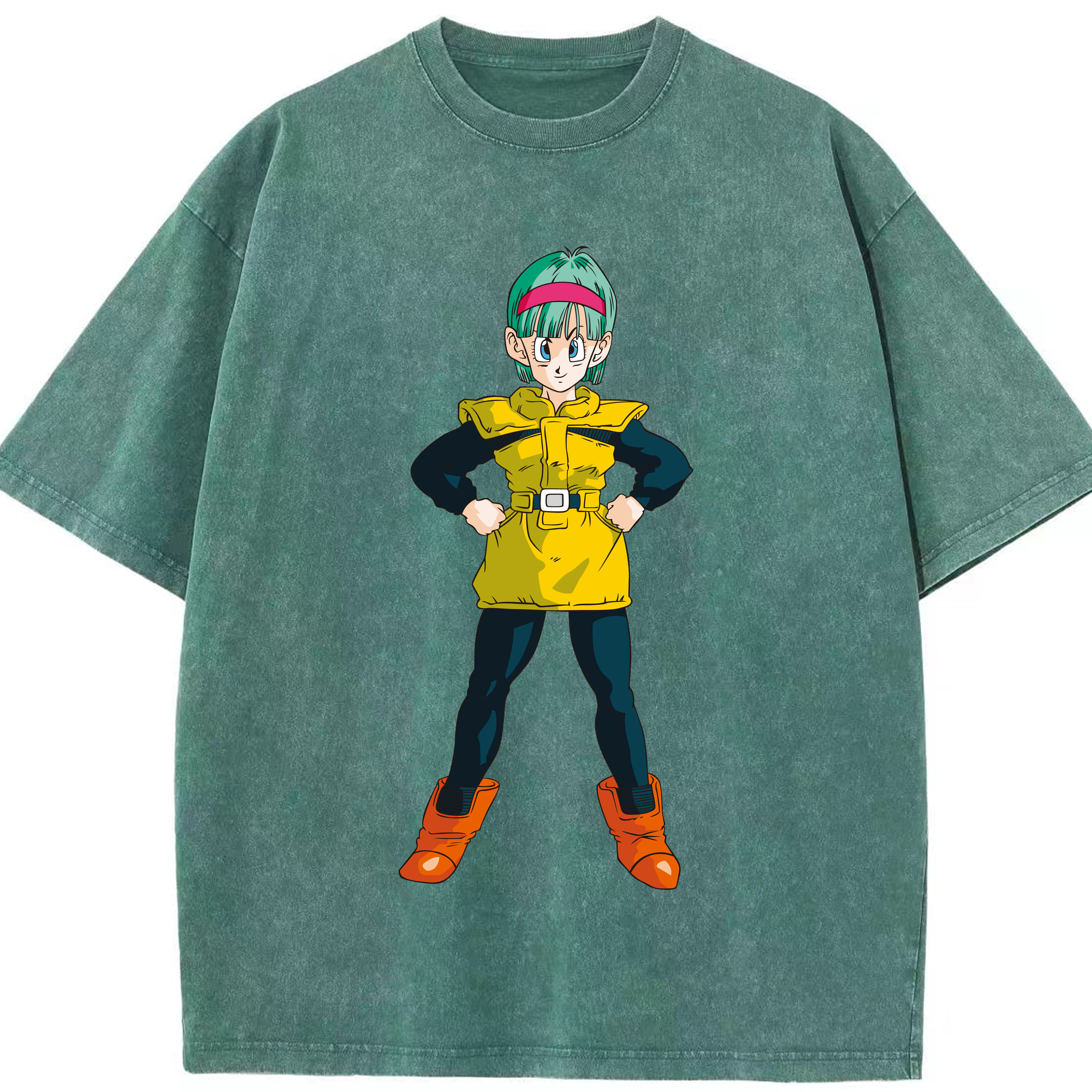 （画像用） ドラゴンボール ブルマ DRAGON BALL Bulma 綿100% ヴィンテージ風 半袖Tシャツ（フロントプリント）
